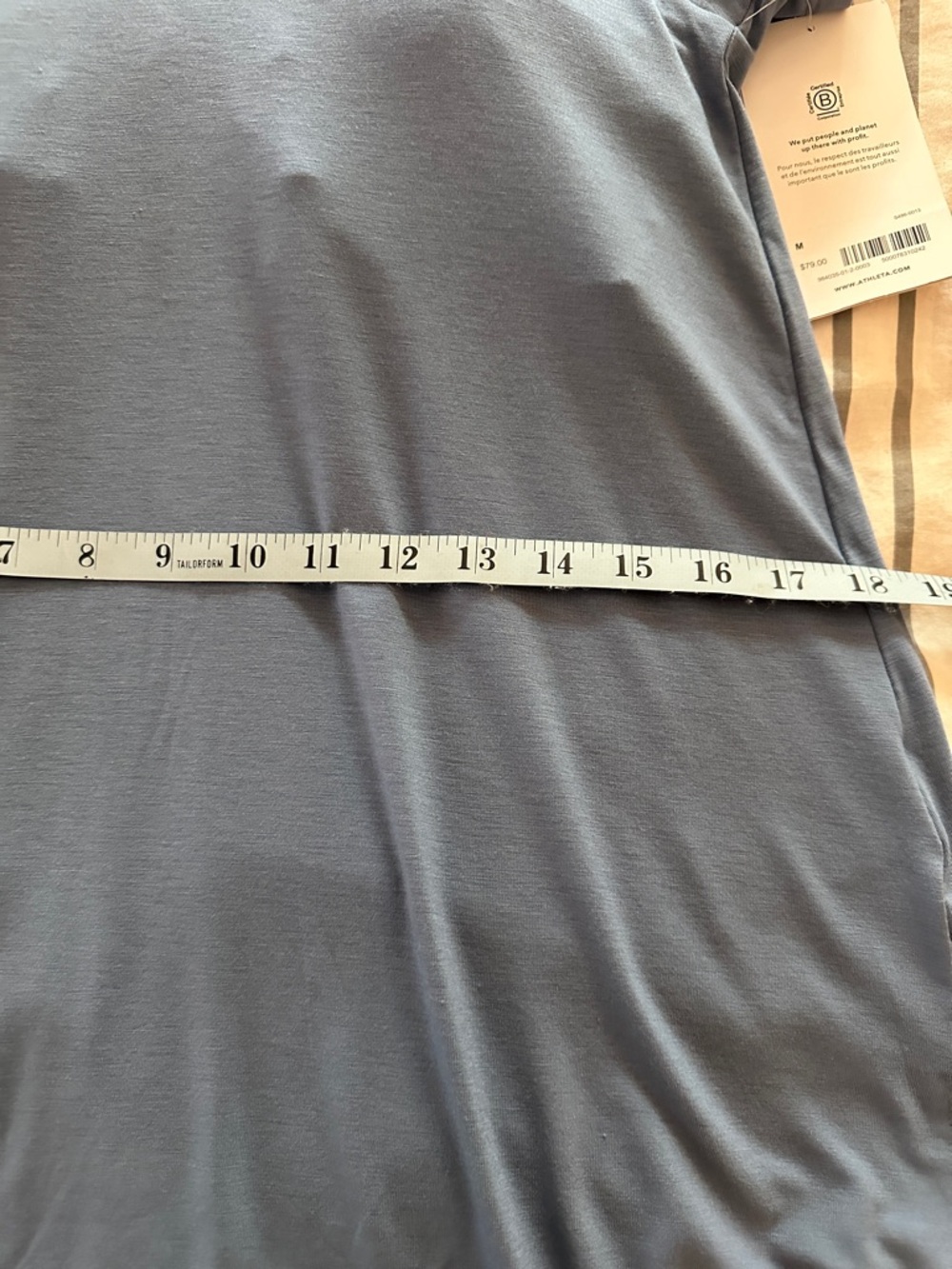 Athleta Essence Support Light Blue V-Neck Short Sleeve Tee - Relaxed Fit - Picture 8 of 11
